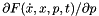 \[\partial F(\dot{x},x,p,t)/\partial p\]