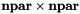 \[ {\bf npar} \times {\bf npar}\]