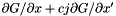 $\partial G/\partial x+cj \partial G/\partial x'$